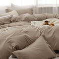 thumbnail image 4 of U by Bedsure Khaki Twin Duvet Cover Set - Soft Prewashed Duvet Cover Twin/Twin XL Size, 2 Pieces, 1 Duvet Cover 68x90 Inches with Zipper Closure and 1 Pillow Sham, 4 of 6