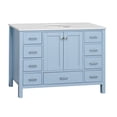 thumbnail image 5 of KBC Horizon 48" Wood Bathroom Vanity w/Engineered White Stone in Powder Blue, 5 of 5