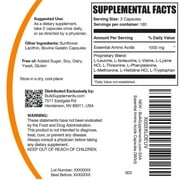 كبسولات الأحماض الأمينية الأساسية من BulkSupplements - EAA - 1000 مجم (360 كبسولة - 180 وجبة)