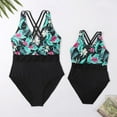 thumbnail image 3 of AJZIOJIRO Summer Family Swimsuits Matching Set Mother Daughter Beach Bikini Swimwear - One-Piece Printed Bathing Suits, 3 of 7