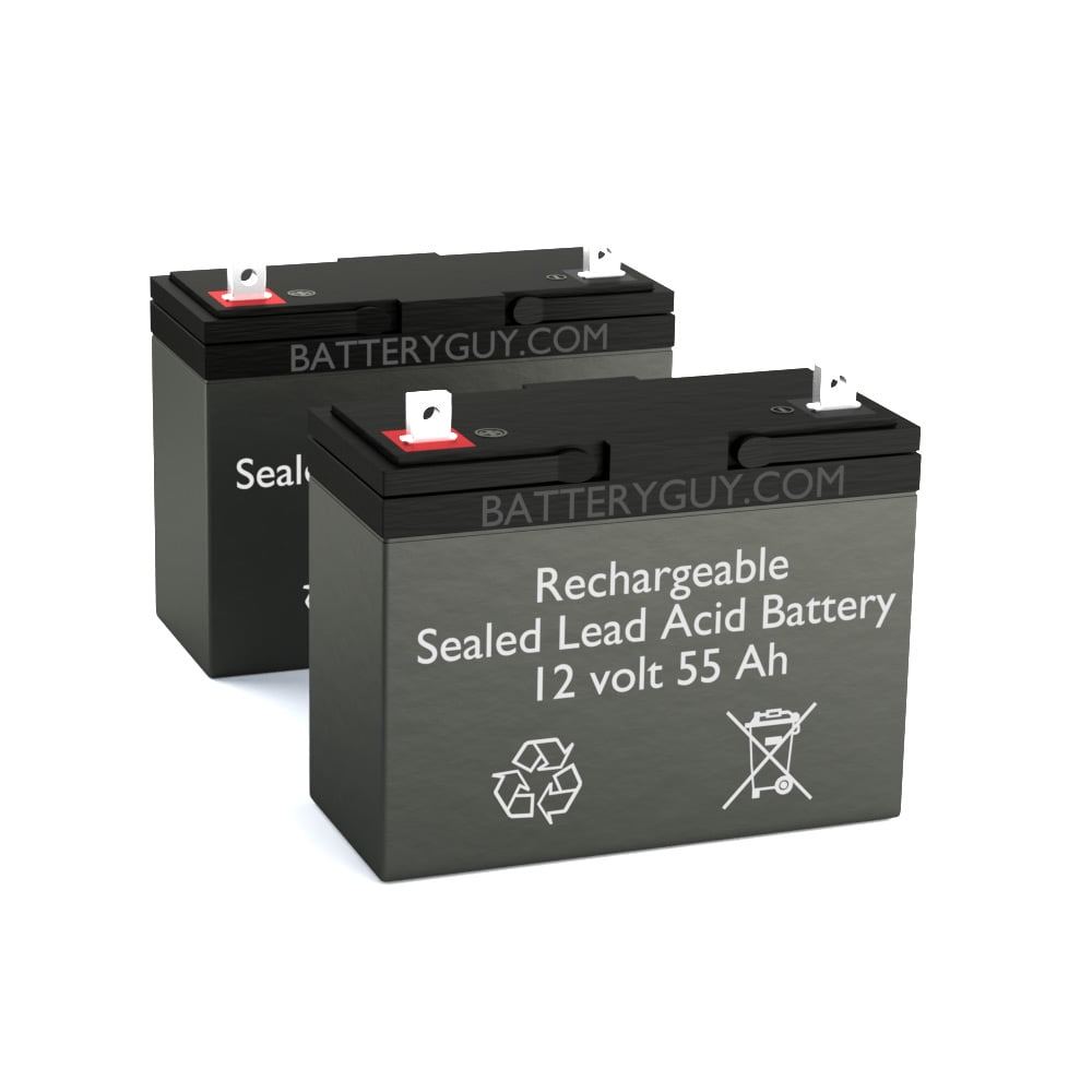 12V 55AH Replacement for Jazzy 600 ES Replacement Battery Pack Rechargeable BatteryGuy Battery BG-12550NB