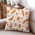 thumbnail image 3 of Halloween Throw Pillow Cases Happy Halloween Halloween Pumpkin Pillow Cases Throw Cushion Cover Cushion Cases for Living Room Decor,16x16 Inch (2Pcs), 3 of 6
