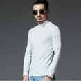 thumbnail image 3 of MYG T-Shirt Décontracté Slim à Col Roulé Manches Longues pour Hommes Couleur Unie, 3 of 9