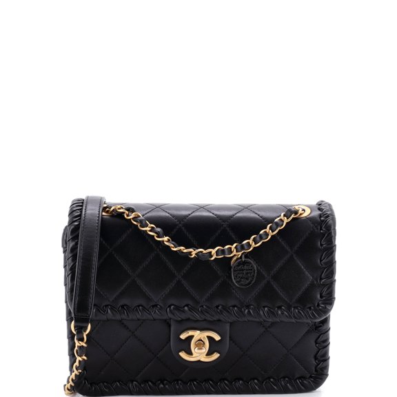 Pre-Owned My Own Frame Flap Bag Braided Quilted Calfskin Small By Rebag