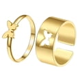 thumbnail image 1 of Anillos De Pareja De Amantes De La Mariposa A Juego, Anillos De Promesa De Compromiso Geométricos De Aleación Para Hombres Y Mujeres, Regalo De Cumpleaños De Aniversario 1 Par matsuzay AP007021-02, 1 of 6