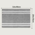 thumbnail image 7 of Unique Bargains Striped Bathroom Rugs Soft Fluffy Chenille Bath Rugs Grey 20" x 32", 7 of 7