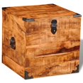 thumbnail image 1 of vidaXL Storage Chest Cubic Rough Mango Wood, 1 of 5