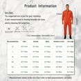 thumbnail image 7 of Doomiva Mens Long Sleeve Zip-Front Coverall Flame Resistant Multiple Pockets Work Coverall Jumpsuit Orange XXL, 7 of 7