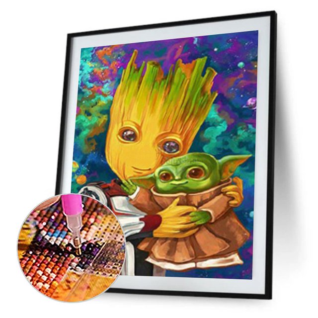Cuadros Decorativos 5D DIY Diamond Painting Kits Groot Full Round Drill Wall Decor Art Crafts Mosaico Tmvgtek embutido en tela