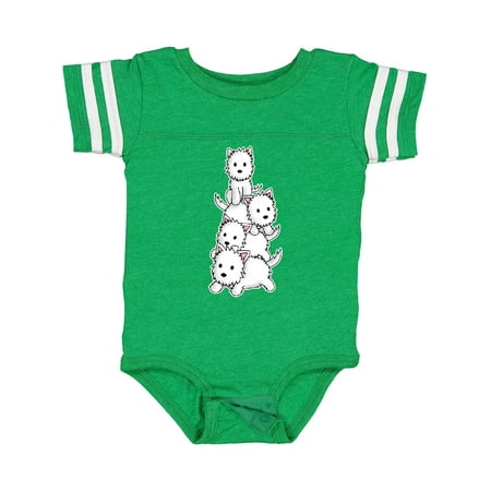 

Inktastic Kawaii Westie Stack Gift Baby Boy or Baby Girl Bodysuit