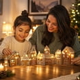 thumbnail image 4 of Gingerbread House Decoration Set Christmas Holiday Village Tabletop Ornament Festive Party Scene Layout for Home Mantel Desktop Collectible, 4 of 5