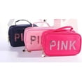 thumbnail image 2 of Pink Sequin Cosmetic Makeup Bag, 2 of 7