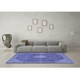 thumbnail image 3 of Ahgly Company Machine Washable Indoor Square Persian Blue Traditional Area Rugs, 8' Square, 3 of 4