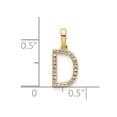 thumbnail image 2 of Diamond2Deal 10K Pendentif Initiale Lettre D en Or Jaune pour Femmes, 2 of 4