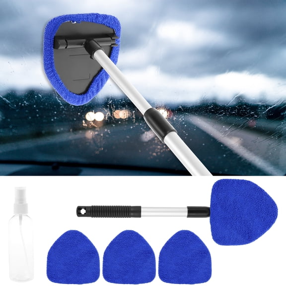 AEVXKHI Effortless Water Absorbing Windshield Cleaning Tool, Aluminium Alloy Car Window Cleaner with Telescopic Rod, Rotatable Auto Glass Wiper for Window Glass Screens Mirrors