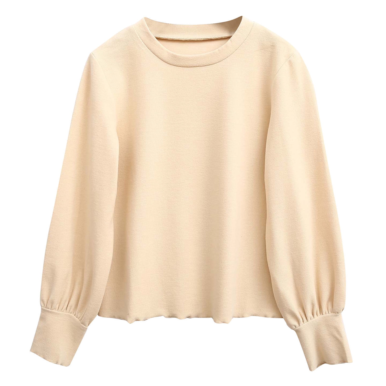 Chandail En Coton Ouaté Avec Encolure Ronde George Pour Filles Jaune