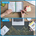 thumbnail image 5 of Mountain Line Art Large Gaming Mouse Pad,Waterproof Desk Mat for Desktop,Non-Slip Rubber Base Mousepad with Stitched Edges for Laptop Office and Home 35.4X15.7 Inch, 5 of 7