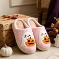 thumbnail image 6 of CLOUJI Cute Fuzzy House Halloween Print Slippers for Women Non- Memory Foam Shoes, 6 of 6