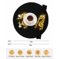 thumbnail image 6 of 15 Inch Round Placemats Set of 6, Dragon Flames Non Slip Heat Insulation PP Table Mats, Yellow Dragons Abstract Modern Art Washable Place Mats for Kitchen Dining Party Table Decor, 6 of 7