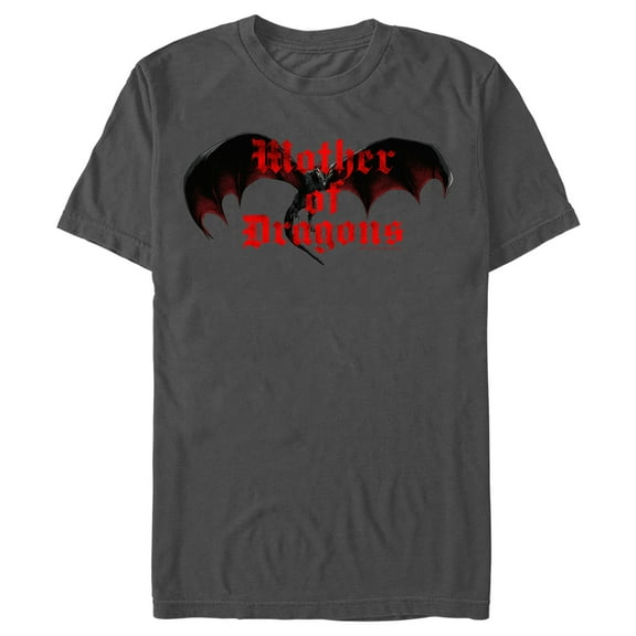 Men's Game of Thrones Mother of Dragons Red Dragon  Graphic Tee Charcoal 3X Large