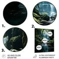 thumbnail image 3 of Designart "Oasis Concealed by the Waterfall I" Landscapes Metal Wall Art, 3 of 5