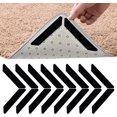 thumbnail image 1 of 16Pcs Rug Carpet Non Slip Grippers, Reusable Rug Gripper for Hardwood Floors, Rug Anti Slip Grips, Keep Corners Flat, Removable(Black), 1 of 6
