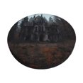 thumbnail image 2 of Round Bar Stool Seat Covers, Gloomy Mansion Forest Scene Elastic Round Chair Cover Stool Seat Slipcover Bar Stool Cushions Round Pad for 12-14 inch, 2 of 7