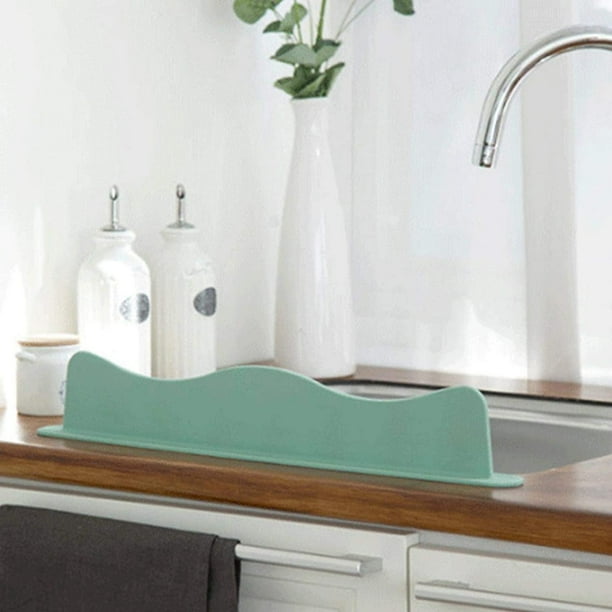 Sink Splash Guard Silicone Water For Kitchen Bathroom And Island Sinks Portable Splatter Shield Tool Anti Edge Green Com Sink Splash Guard Silicone Water, Kitchen Island Sink Splash Guard