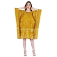 thumbnail image 4 of Moomaya Printed Cold Shoulder Kaftan Cover Up For Women Sundress Caftan Dress, 4 of 6
