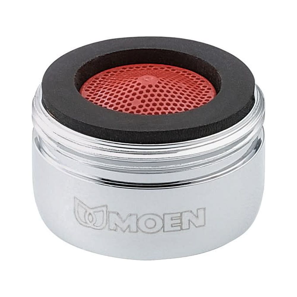 Moen 3919W Glacier 2.2 GPM Male Thread Aerator - Kitchen Faucet Replacement Aerator, Energy Saving