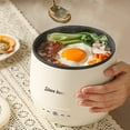 thumbnail image 4 of Mini Rice Cooker, Personal Crock Pot, 1.8L Multifunctional Cooker for Rice Soup Steaming, Nonstick Pot with Timer & Auto Shutoff for Small Meals, 4 of 8