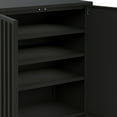 thumbnail image 6 of ModFusion 39" Modern Fluted 5-Tier Steel Shoe Cabinet with Adjustable Shelves, Slim Entryway & Hallway Storage Organizer, Black, 6 of 9
