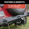 thumbnail image 5 of ARIES 2157001 TrailCrusher Black Steel Jeep Wrangler TJ Rear Bumper, 9,500 lbs Shackle Rating Fits select: 1997-2006 JEEP WRANGLER / TJ, 5 of 6