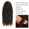thumbnail image 4 of Pelo Trenzado De Ganchillo Sintético Apasionadamente 18 Pulgadas Extensión De Peluca Degradada De Volumen Torcido 11 Piezas/Paquete, 4 of 4