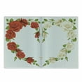 thumbnail image 1 of Pearls Cutting Board, Roses in the Shape of Heart Bouquet Romance Celebration Themed Art Print, Decorative Tempered Glass Cutting and Serving Board, Small Size, Red White Green, by Ambesonne, 1 of 1