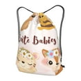 thumbnail image 3 of XMXT Unisex Drawstring Backpack for Women Men, Watercolor Cute Babies Animals Waterproof Gym Bag String Bags for Shopping Sport Travel, m, 3 of 8