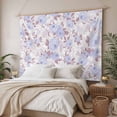 thumbnail image 3 of Purple Flowers Large Tapestry for Bedroom Wall Hanging Tapestry,Romantic Botanical Floral Plants Leaves Ceiling Backdrop Tapestries Poster Blanket Wall Decor for Teens Room Living Room Dorm 85" x 90", 3 of 8