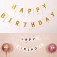 thumbnail image 5 of CHAO Pancarta de feliz cumpleaños – Blanca con 5 globos de confeti dorados – Ideal para todas las edades, 5 of 5
