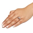 thumbnail image 2 of Solid 14k White Gold Princess Cut Solitaire Engagement Ring CZ Cubic Zirconia (1.75cttw., 1.0ct. Center) , Size 4, 2 of 7