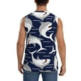 thumbnail image 4 of Balery Angry Shark Men's Sleeveless Muscle Shirts Workout Tank Top, Moisture Wicking, Odor Protection-XX-Large, 4 of 8