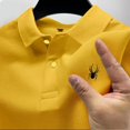 thumbnail image 3 of 2024 Camisa polo informal de manga corta de verano para hombre, camiseta de cuello roscado a la moda, camisa polo transpirable para hombre, ropa superior para hombre, 3 of 5