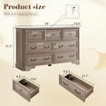 thumbnail image 6 of VANACC Farmhouse 54" Wide 7 Drawers Dresser for Bedroom, Wood Rustic Chest of Drawers, Closet, Hallway, Grey Walnut, 6 of 6