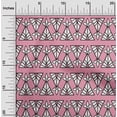 thumbnail image 1 of oneOone Cotton Poplin Fabric Floral & Triangle Block Printed Fabric 1 Yard 42 Inch Wide, 1 of 4