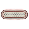 thumbnail image 4 of VHC Brands Celebration Farmhouse Jute Table Runner, Oval, Red Creme Blue, 13x48, 4 of 4