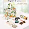 thumbnail image 5 of FORMRS Womens Corduroy Tote Bag Crossbody Shoulder Handbag with Pocket, Floral Watercolor Oranges, 5 of 7