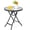 Semitransparent & Black-2, variant on Yunken Folding Side Table, Square Small Patio Table, Tempered Glass Tabletop, Steel Frame, Weather-Resistant Outdoor Indoor Use for Bistro Porch Garden Balcony (Farmhouse Square,18"x18"x18.5")