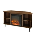 Manor Park Corner Fireplace TV Stand for TVs up to 55", Dark Walnut