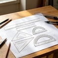 thumbnail image 2 of 6 Pcs Clear Plastic Ruler Set,2 Protractors 180 Degree 2 Triangle Rulers 45 | 60 Degree 2 Straight Rulers,Geometry Math Ruler Measuring Tool,Inches & Metric,By Scheam, 2 of 4