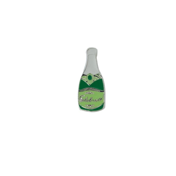 Hello Hobby Green Champagne Celebration Pin for Special Occasions