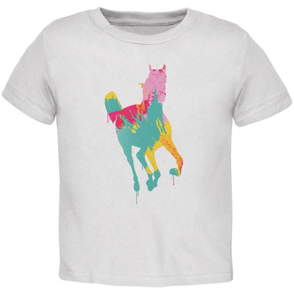 Splatter Horse White Toddler T-Shirt - 3T